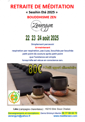 Affiche sesshin ete 26